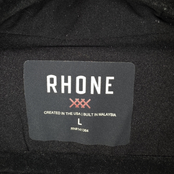 Rhone Men’s Performance Softshell Vest Size L Black Water Resistant Zip Front - Picture 5 of 14